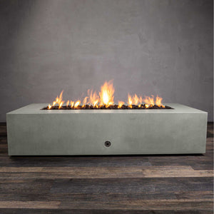 72" x 38" Rectangle Gravity Concrete (GFRC) Fire Pit - 110V Electronic Ignition System- Natural Gas - Natural Gray by Starfire Designs
