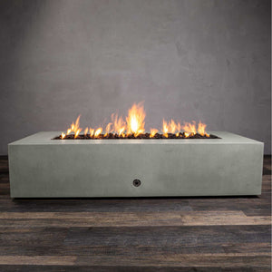 72" x 38" Rectangle Gravity Concrete (GFRC) Fire Pit - 110V Electronic Ignition System- Natural Gas - Natural Gray by Starfire Designs