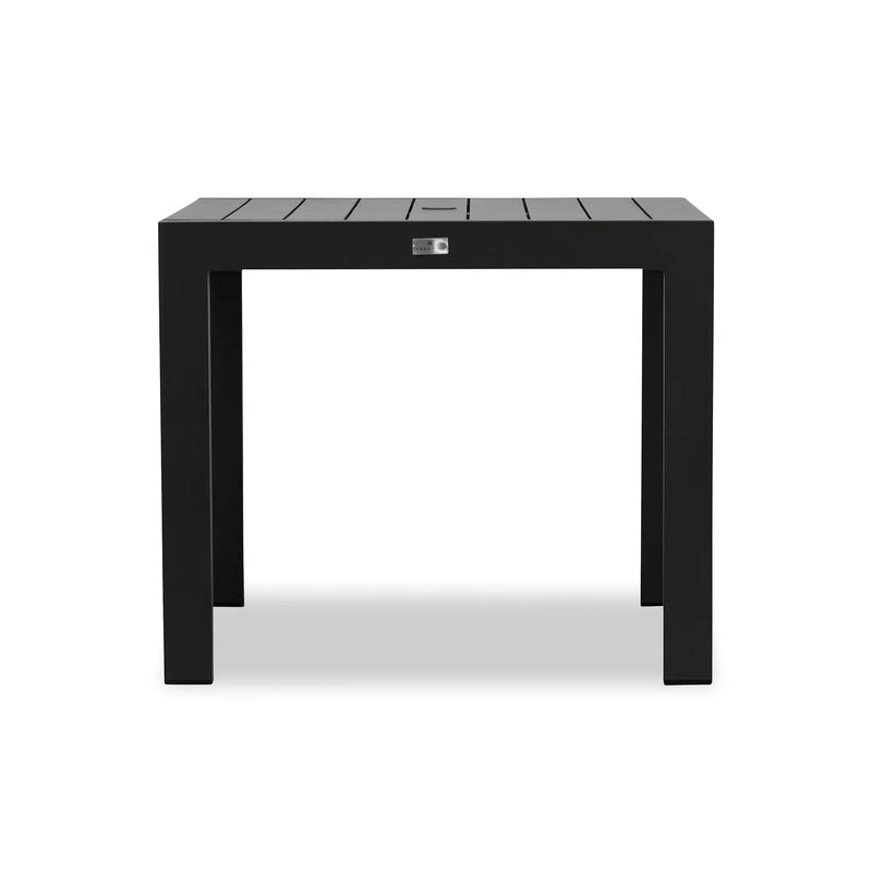 Classic Aluminum 4-Seater Square Dining Table - Black by Harmonia Living