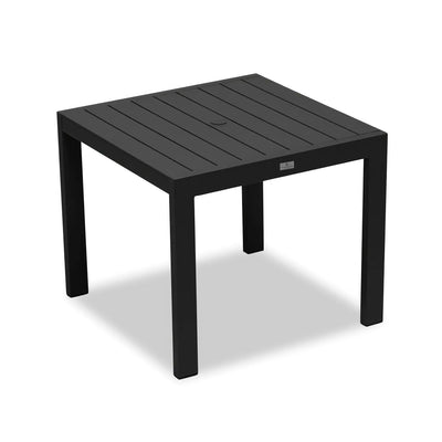 Classic Aluminum 4-Seater Square Dining Table - Black by Harmonia Living