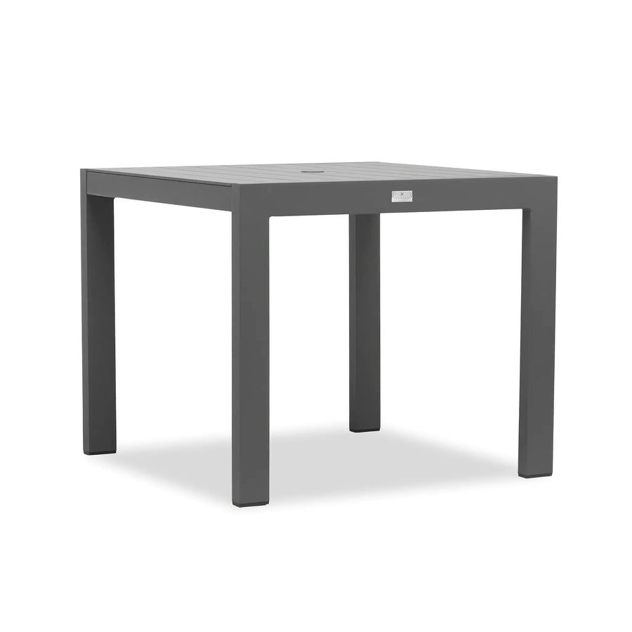 Classic Aluminum 4-Seater Square Dining Table - Slate by Harmonia Living