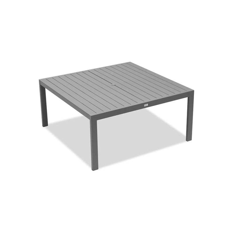 Classic Aluminum 8-Seater Square Dining Table - Slate by Harmonia Living