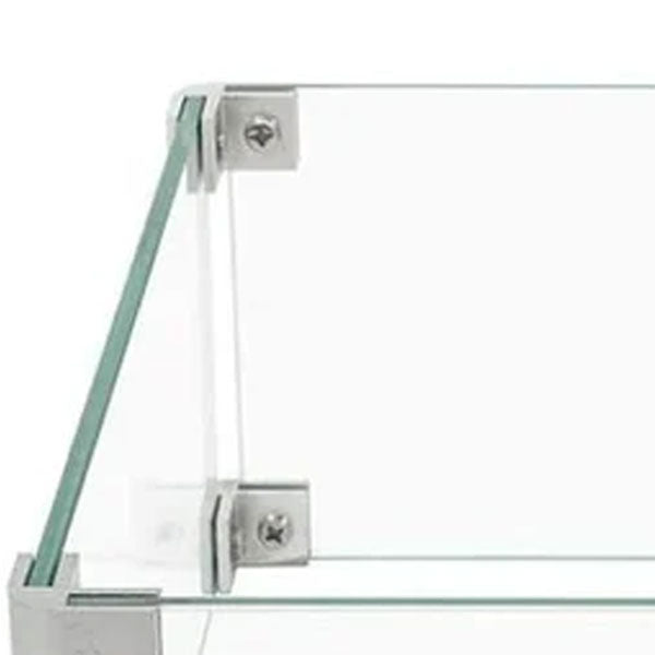 The Outdoor Plus Square Tempered Glass Wind Guard