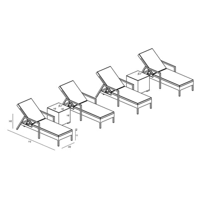 District 6 Piece Reclining Chaise Lounge Set by Harmonia Living