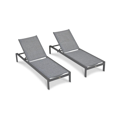 Lift Reclining Chaise Lounge - Slate (set of 2) by Harmonia Living