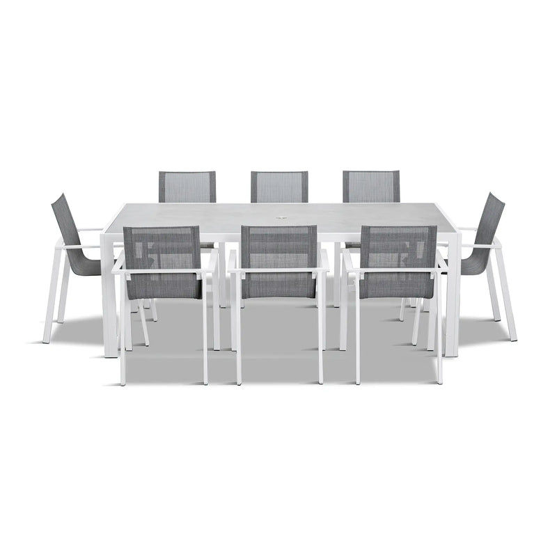 Lift 9 Piece Dining Set - White by Harmonia Living