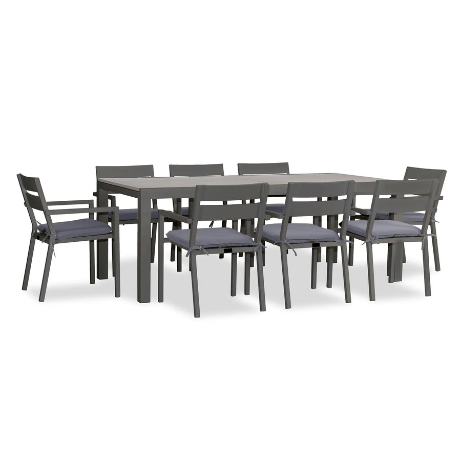 Pacifica 9 Piece Extendable Dining Set - Barnwood by Harmonia Living