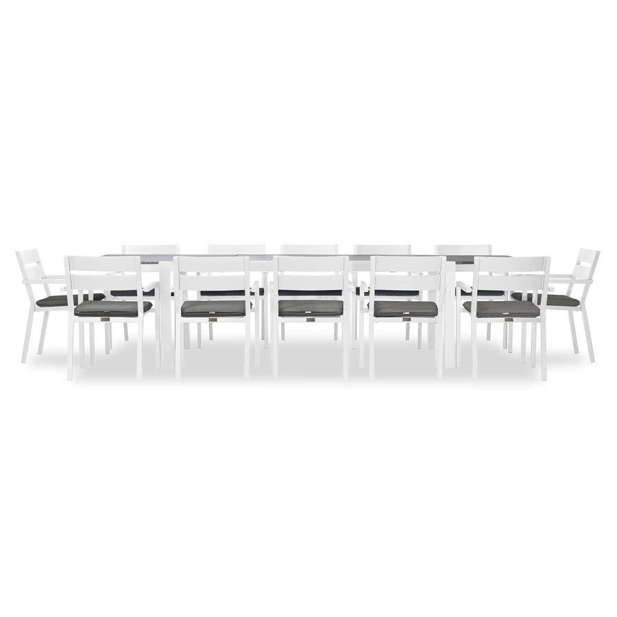 Pacifica 13 Piece Extendable Dining Set - White/C by Harmonia Living