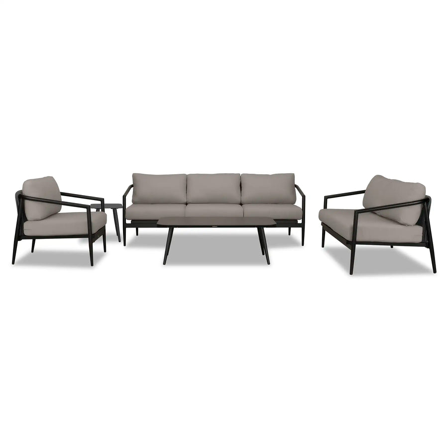 Olio 5 Piece Sofa Set - Black/Carbon by Harmonia Living