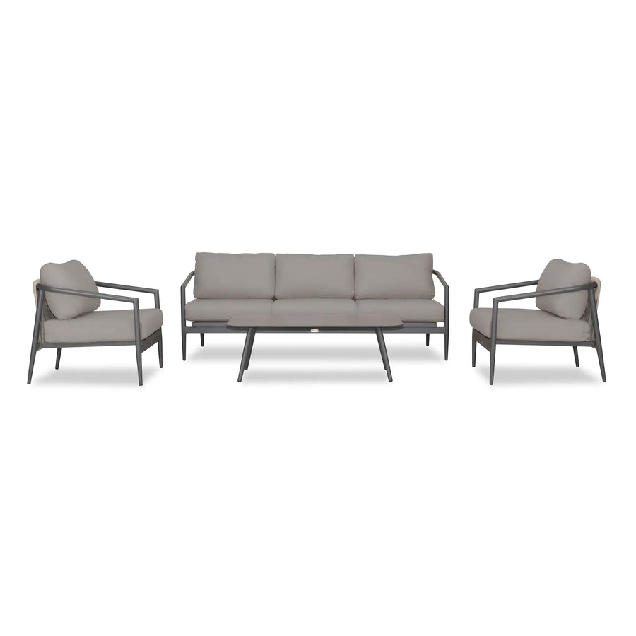 Olio 4 Piece Sofa Set - Slate/Pebble Gray by Harmonia Living