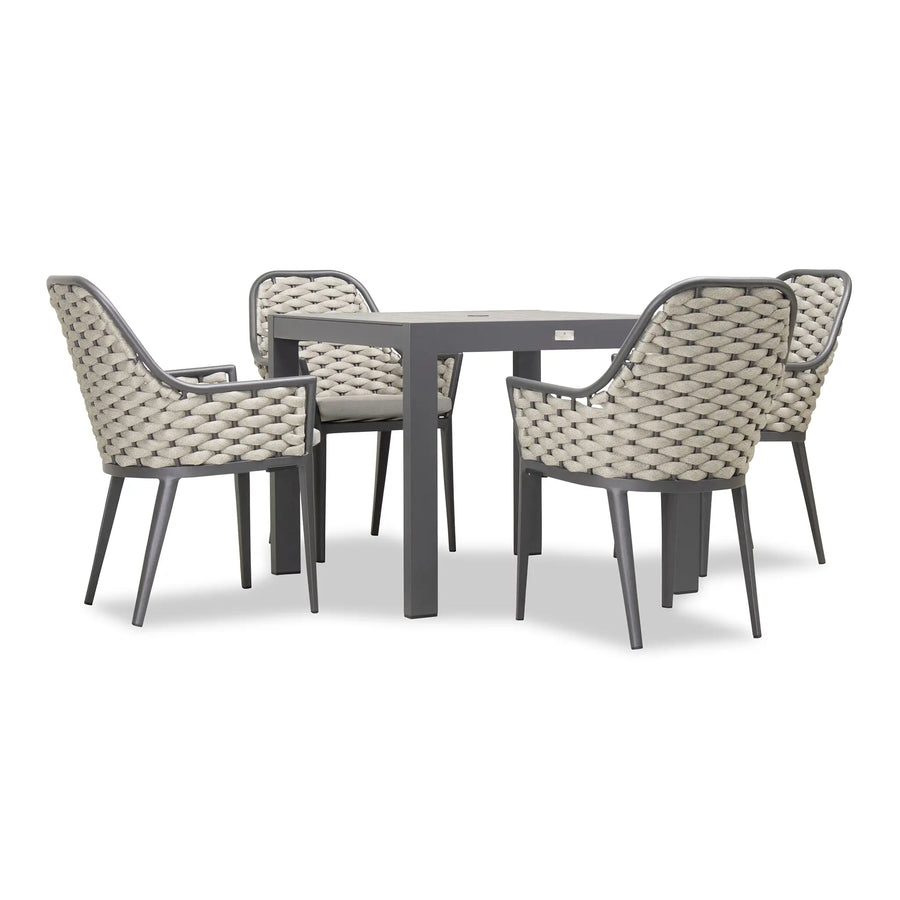 Parlor Classic 4 Seat Square Dining Table - Slate by Harmonia Living