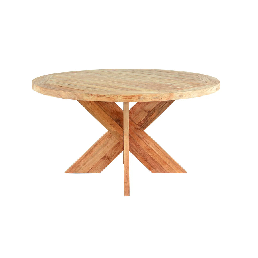 Roost 6 Seat Reclaimed Teak 59" Round Dining Table by Harmonia Living