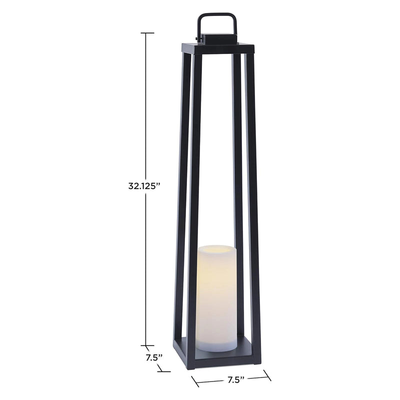 Real Flame 32" Redvale Lantern with Flameless Candle