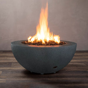 36" Round Rustic Gravity Concrete (GFRC) Fire Pit by Starfire Designs