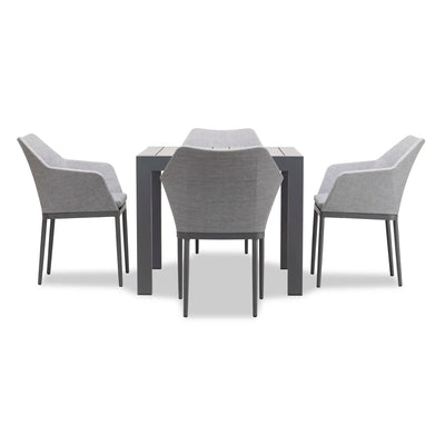 Tailor Classic 4 Seat Square Dining Table - Slate by Harmonia Living