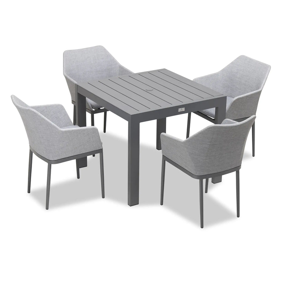 Tailor Classic 4 Seat Square Dining Table - Slate by Harmonia Living