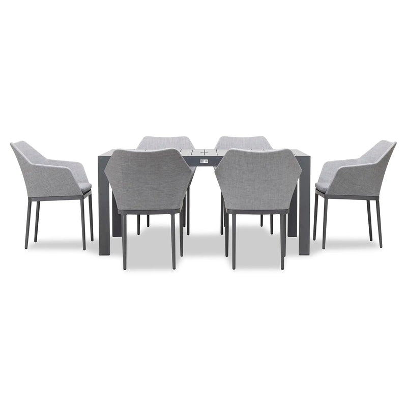 Tailor Classic 6 Seat Rectangular Dining Table - Slate by Harmonia Living