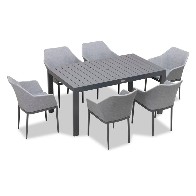 Tailor Classic 6 Seat Rectangular Dining Table - Slate by Harmonia Living