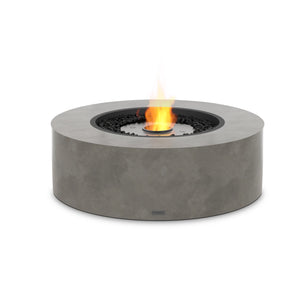 The EcoSmart Fire Ark 40 Natural Gas Fire Pit with a stainless steel burner offers aesthetically refined outdoor heating, making it a high-end fire feature for patios, decks, and commercial outdoor seating areas.