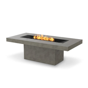 Designed for modern outdoor spaces, the EcoSmart Fire Gin 90 Dining Height Natural propane fire table features a clean-burning burner and a durable concrete build, making it a stylish and practical outdoor gas fire pit. Ideal for residential and commercial patios, it offers warmth and sophistication.