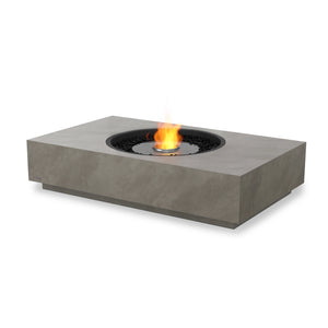 EcoSmart Fire Martini 50 Natural freestanding gas fire pit with a stainless steel burner, offering a sophisticated modern design in a concrete-textured finish. This outdoor fire bowl is ideal for backyard lounges, patios, and high-end commercial spaces, providing cozy warmth and a beautiful ambiance with a natural gas-fueled flame.
