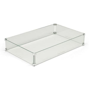 31" x 19" Rectangle Glass Wind Guard by HPC Fire