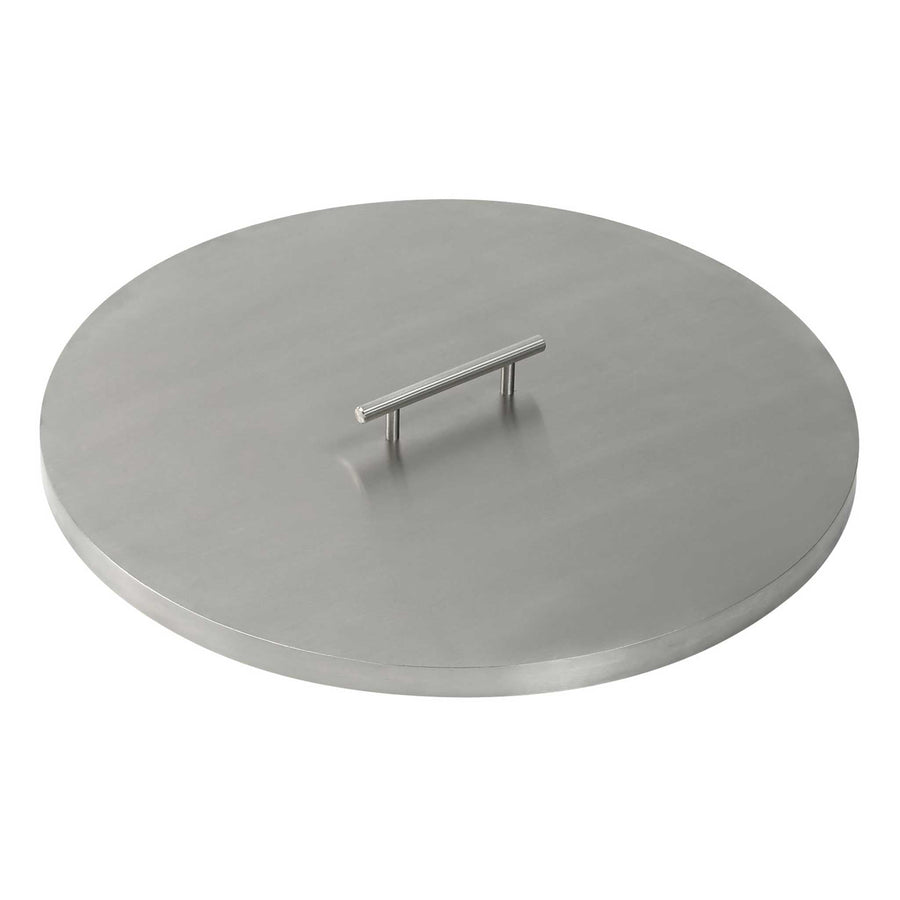 Stainless Steel Cover for 25" Round Drop-In Fire Pit Pan by American Fireglass
