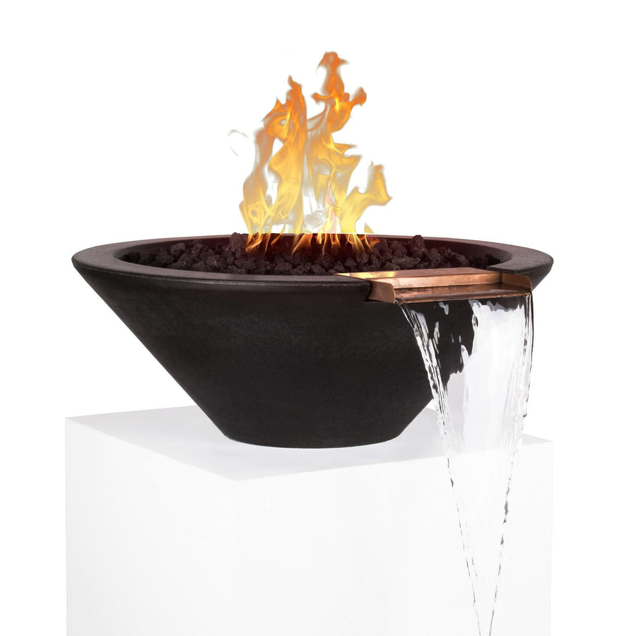 The Outdoor Plus 31" Round Concrete Cazo Fire and Water Bowl