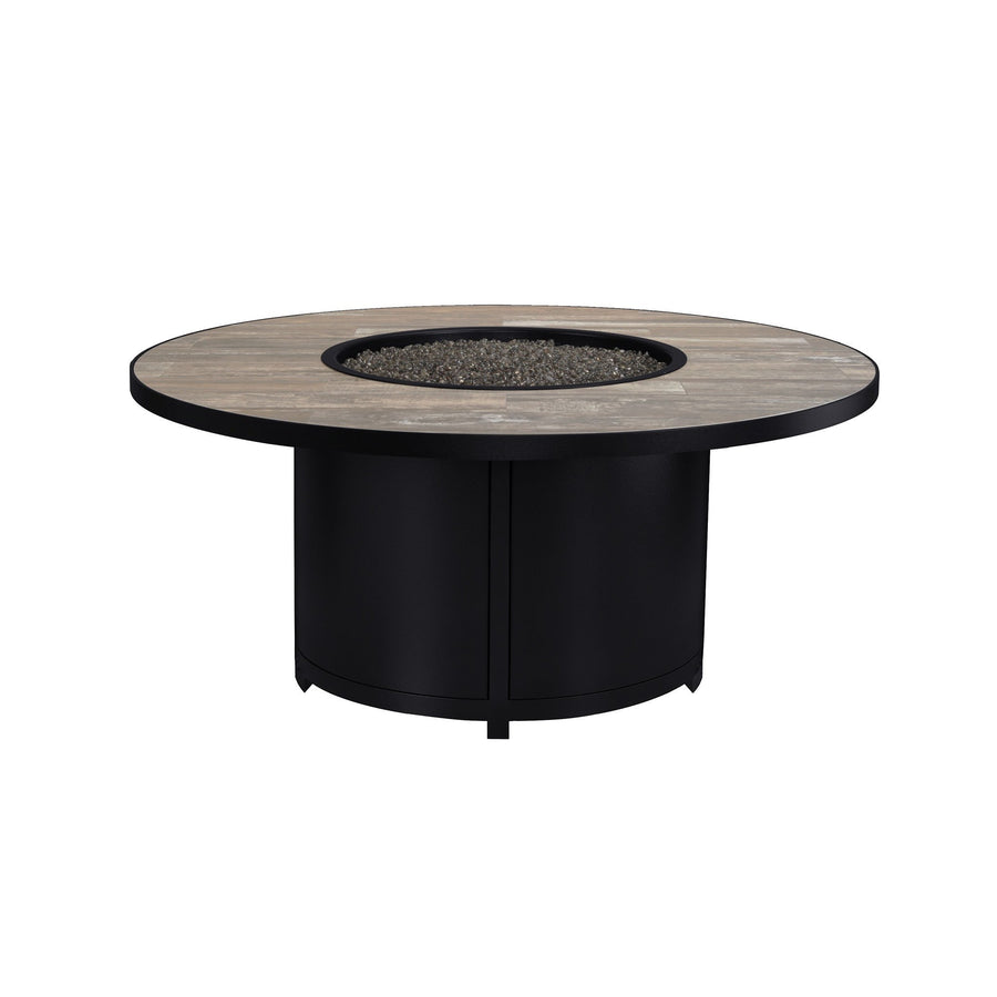 OW Lee 54" Round Chat Height Elba Fire Pit Table