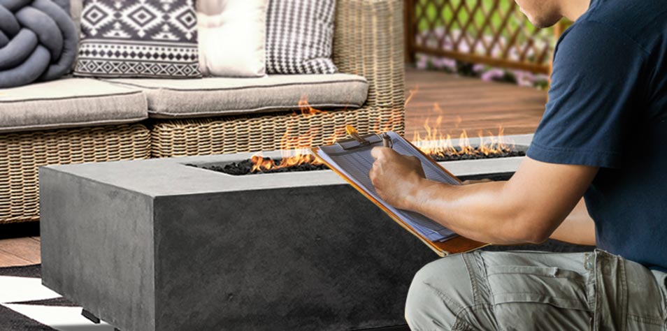 Certified gas inspector runs through gas fire pit checklist for safety