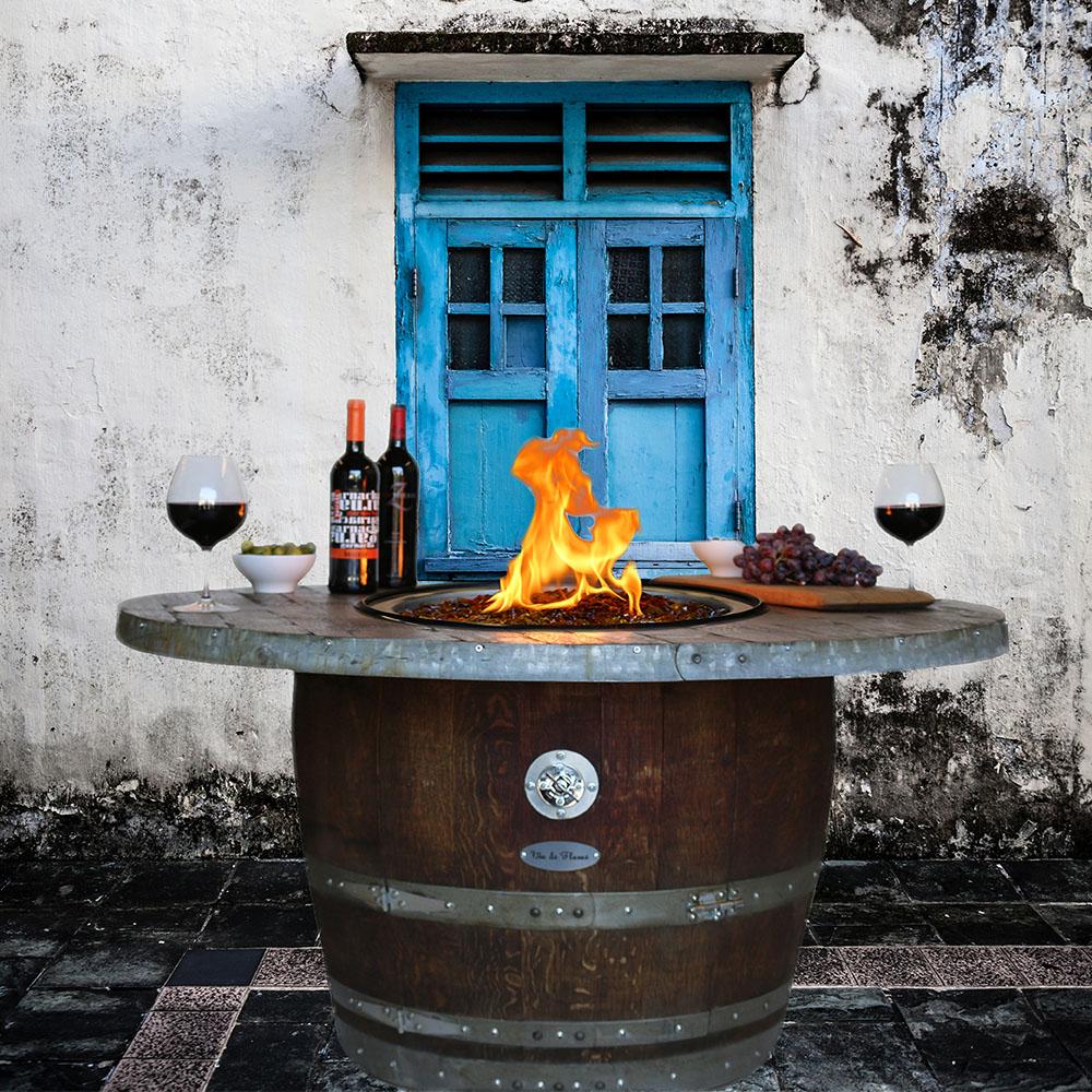 What table top material options are available for my Vin de Flame Fire Pit Table? | Starfire Direct