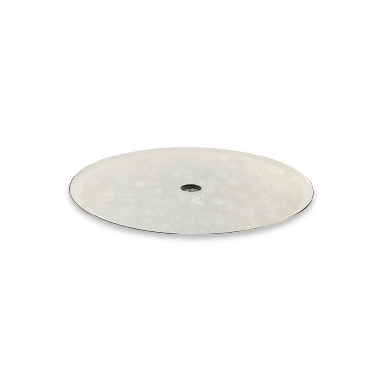 12" Round Grey Tempered Glass Burner Cover