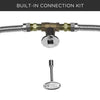 Close-up view of the built-in connection kit for the PowerGlow electronic ignition system by Starfire Designs. This high-quality kit complements the 18-inch pan and 12-inch ring round stainless steel burner, offering safe and easy connection for gas fire pits.