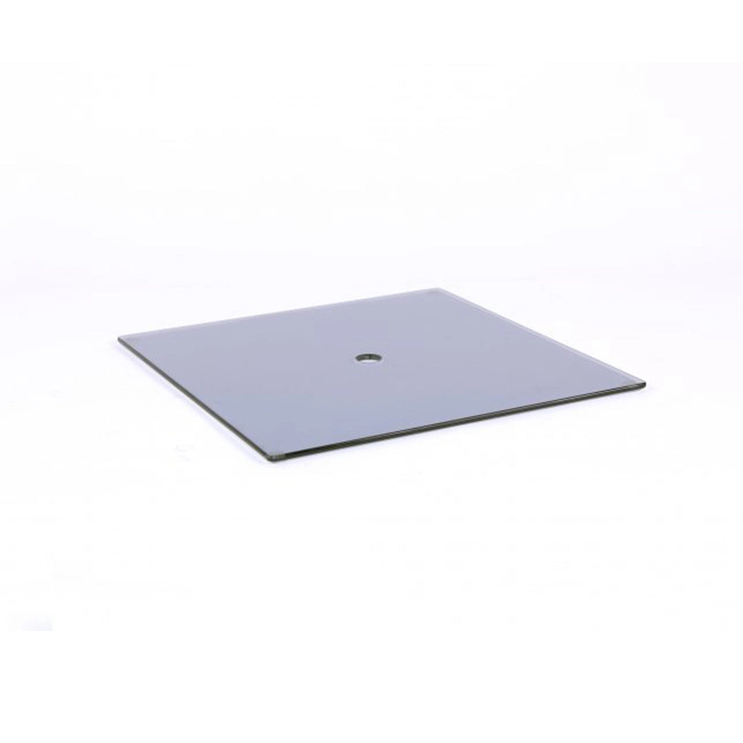 24" x 24" Square Grey Tempered Glass Burner Cover