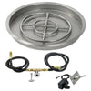 Round Drop-In Burner Kit (19" - 25") with Spark Ignition by American Fireglass