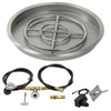 Round Drop-In Burner Kit (19" - 25") with Spark Ignition by American Fireglass