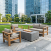 Ando 4-Piece Deep Seating Loveseat Set with Fire Pit