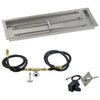 Rectangular Stainless Steel Drop-In Pan 36" x 12" with Spark Ignition Kit - Natural Gas by American Fireglass