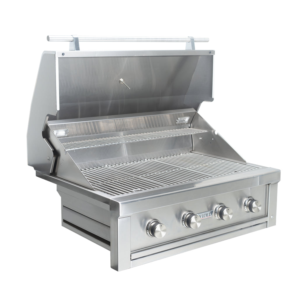36" Stainless Steel Gran Fuego 4-Burner Built-In Liquid Propane Grill by Videl Grills