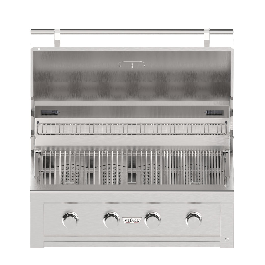 36" Stainless Steel Gran Fuego 4-Burner Built-In Liquid Propane Grill by Videl Grills