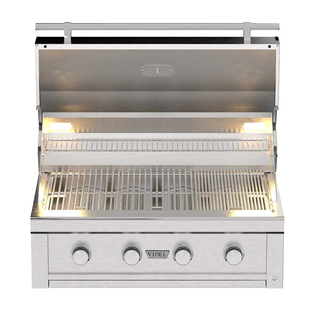36" Stainless Steel Gran Fuego 4-Burner Built-In Liquid Propane Grill by Videl Grills