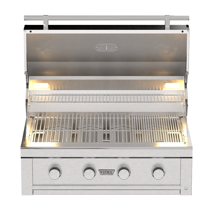 36" Stainless Steel Gran Fuego 4-Burner Built-In Liquid Propane Grill by Videl Grills