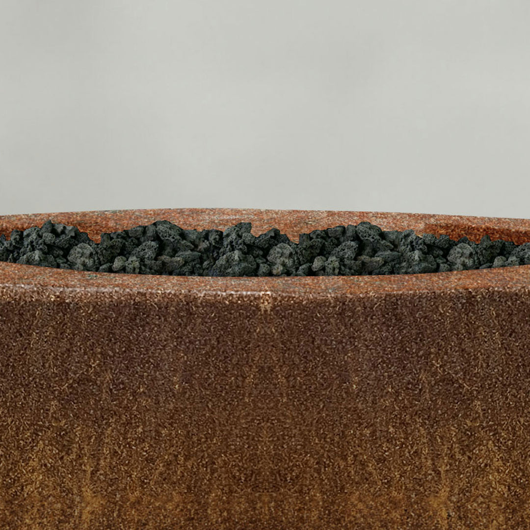 36" Round Gravity Corten Steel Fire Pit by Starfire Designs