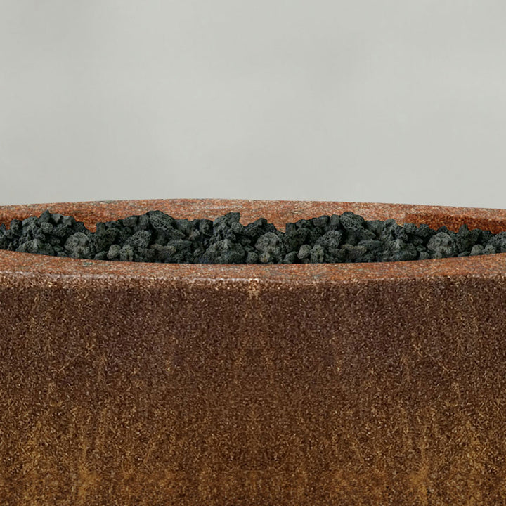 36" Round Gravity Corten Steel Fire Pit by Starfire Designs