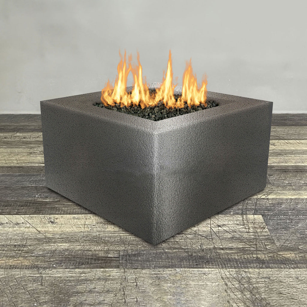 36" Square Gravity Powder Coated Steel Fire Pit by Starfire Designs

