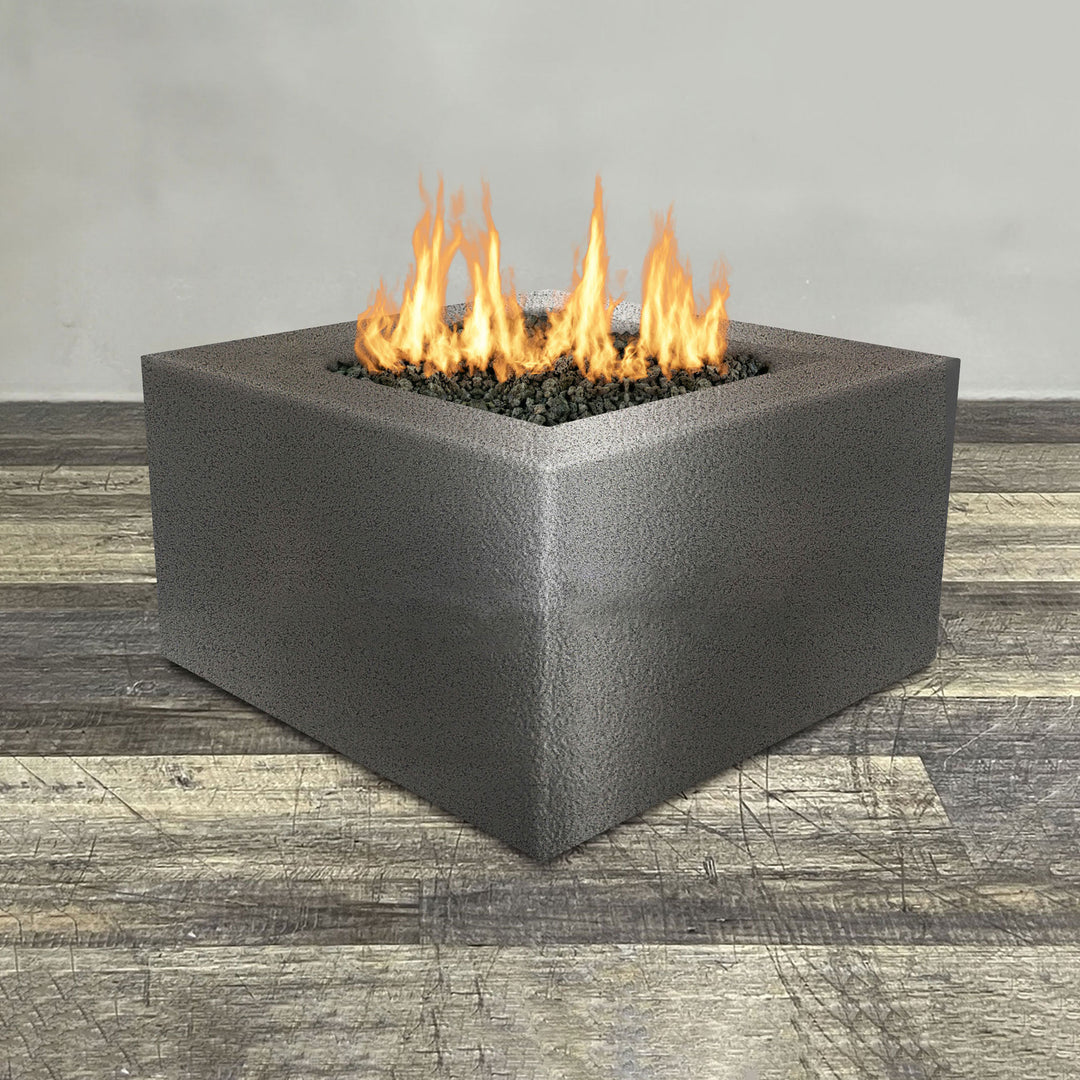 36" Square Gravity Powder Coated Steel Fire Pit by Starfire Designs
