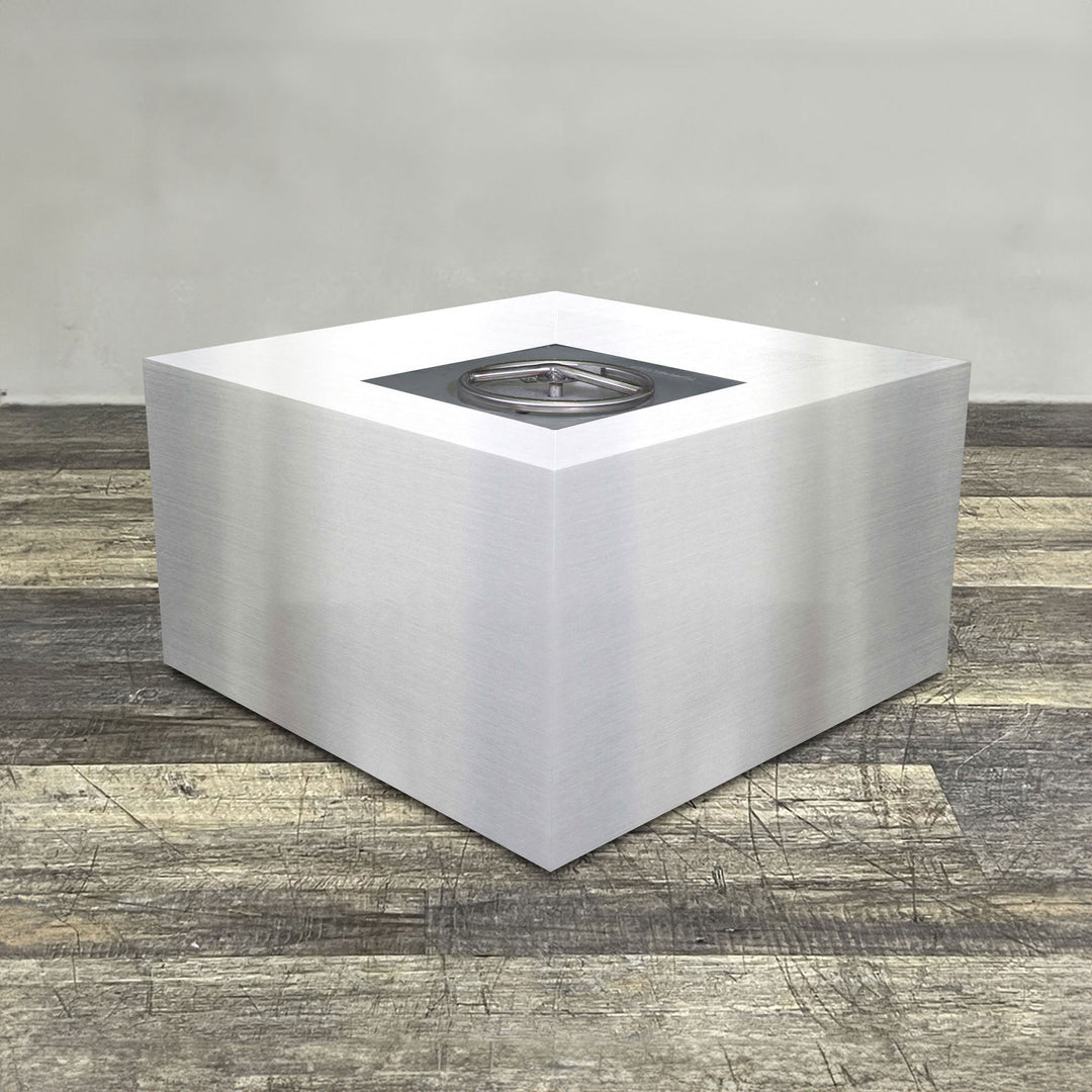 36" Square Gravity Stainless Steel Fire Pit by Starfire Designs
