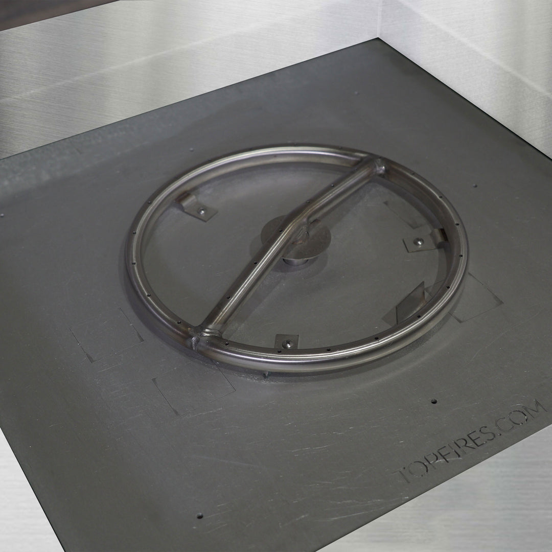 36" Square Gravity Stainless Steel Fire Pit by Starfire Designs