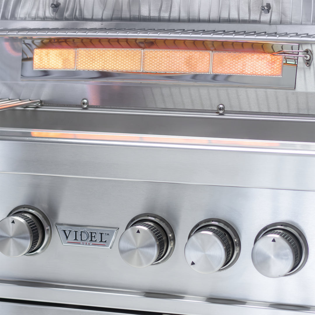 42" Stainless Steel Gran Fuego 5-Burner Built-In Liquid Propane Grill by Videl Grills