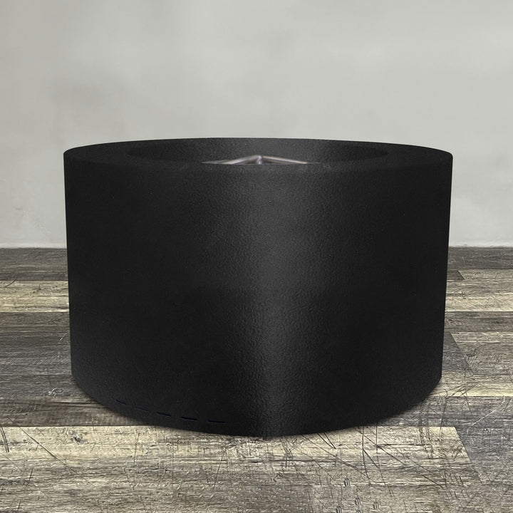 45" Round Gravity Powder Coated Steel Fire Pit - Natural Gas - 110V CSA On/Off Electronic Ignition System - Black Hammertone by Starfire Designs